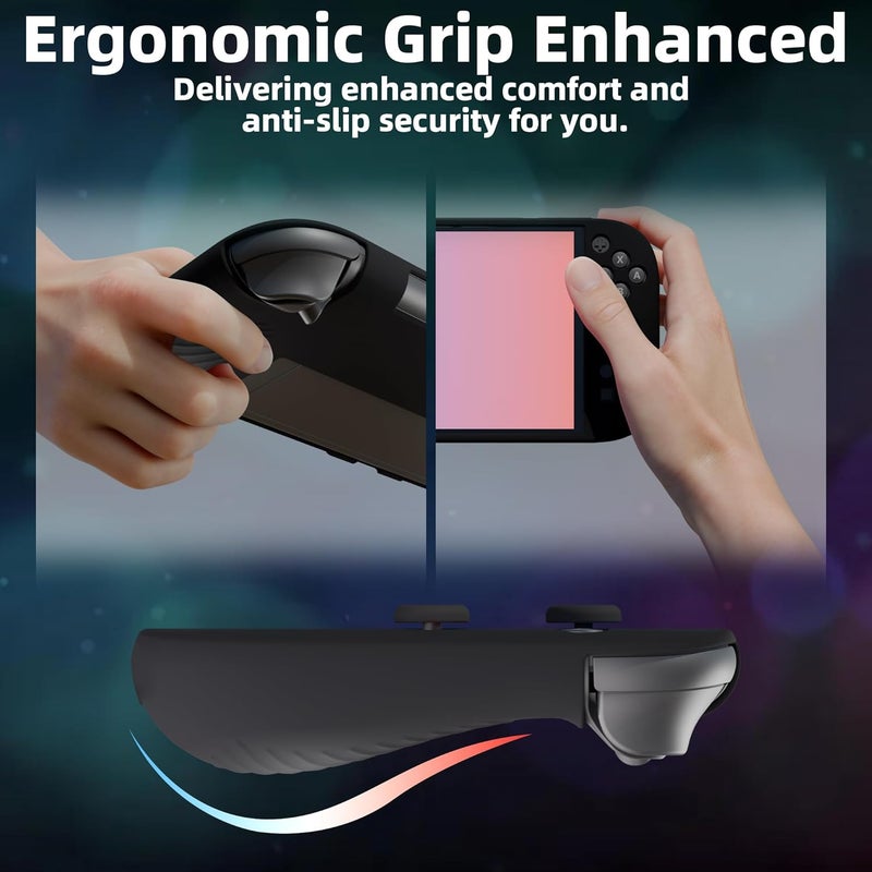 DAIERTEK Silicone Case for Switch 2(2025) Black Soft Rubber Cover Protector Anti-Scratch Grip Design for Switch2 and Joy-con Anti-Scratch Anti-Slip - Image 3